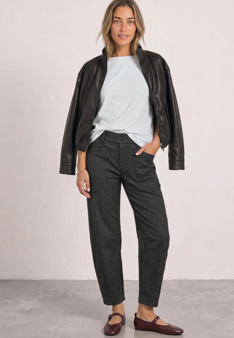 KARLIE High Waist Barrel Leg Hose