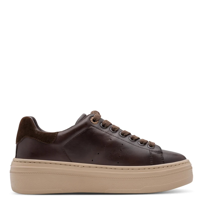 Sneaker aus Leder-Textil-Mix