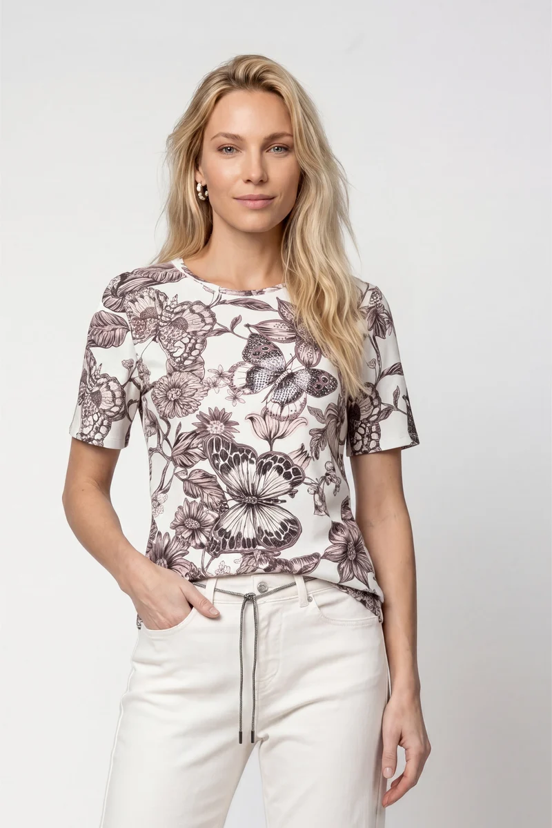 T-Shirt mit Strassdetails