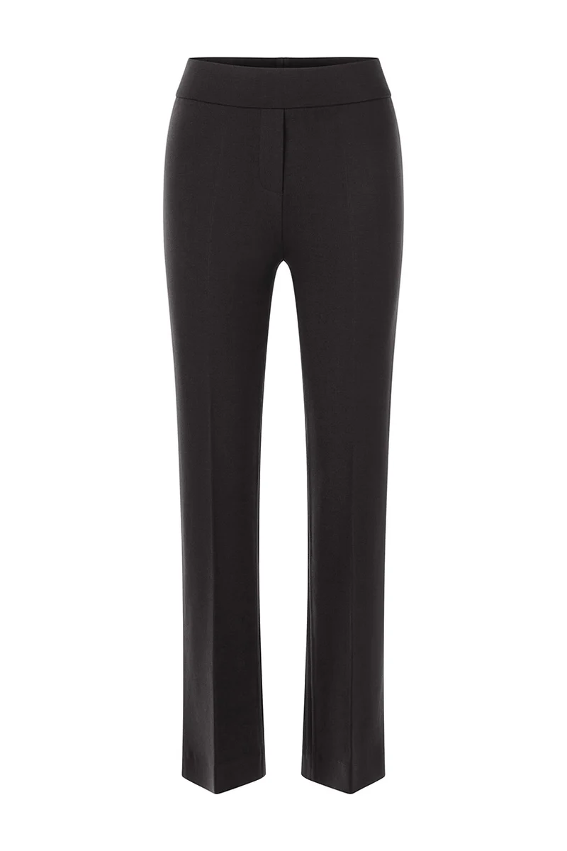 Bootcut-Stoffhose mit Gummibund