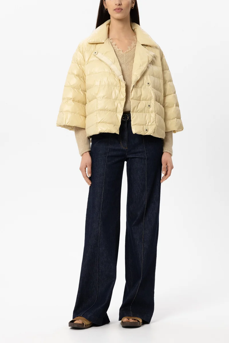Cape-Jacke aus Outdoor-Nylon in Daunen-Optik