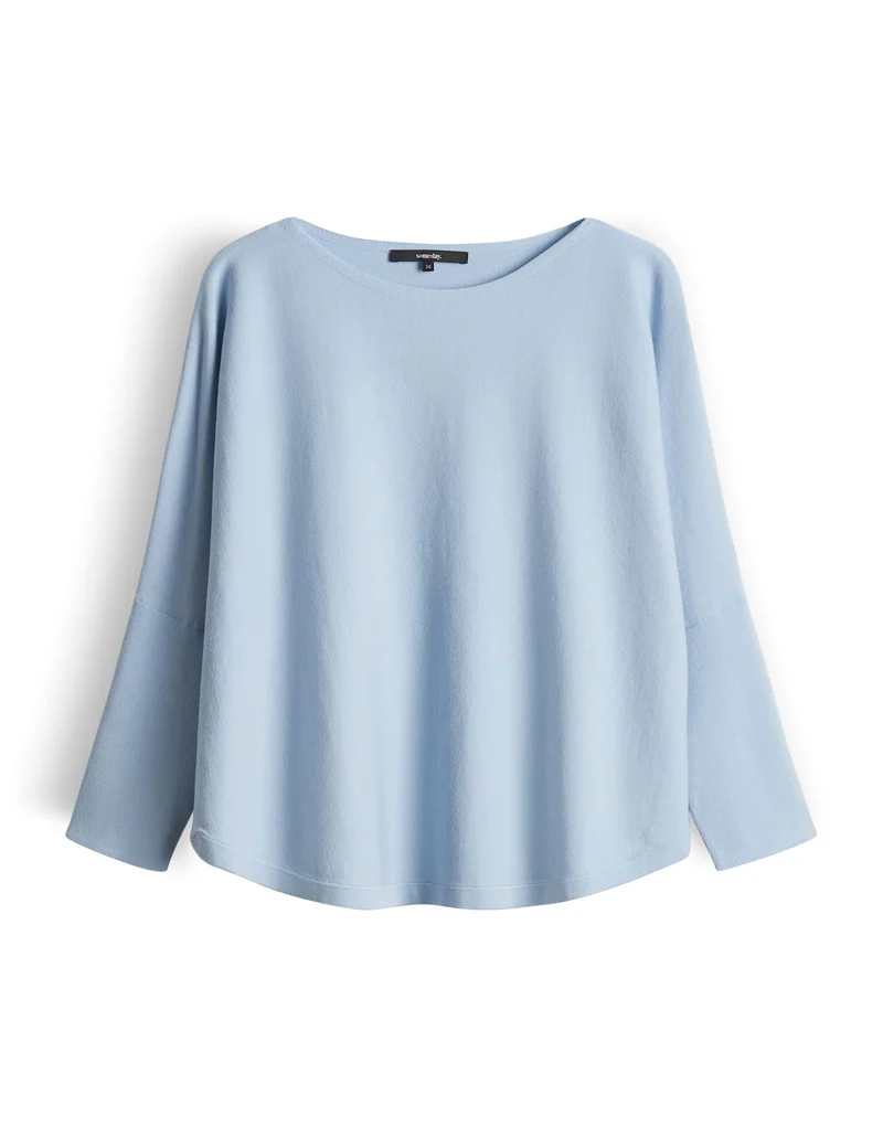 TIRAJA Oversized Feinstrickpullover im Cape Stil