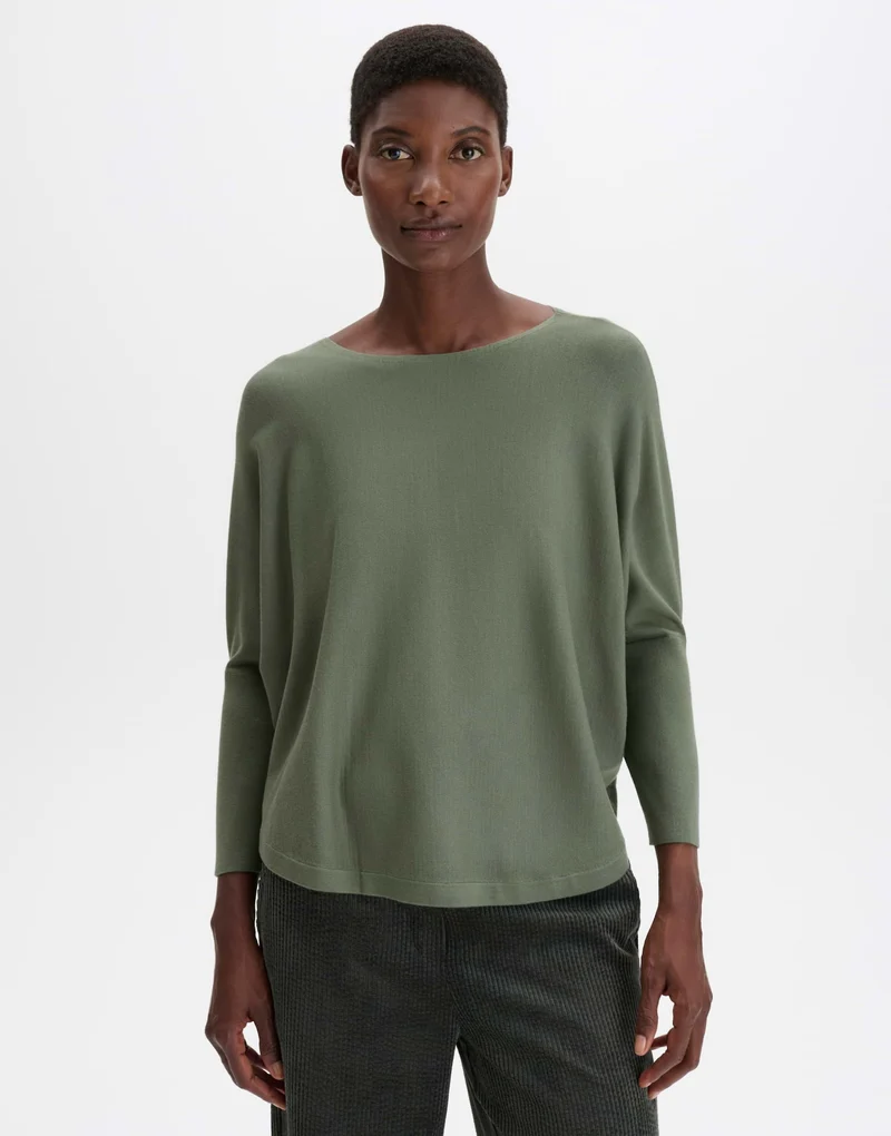 TIRAJA Oversized Feinstrickpullover im Cape Stil