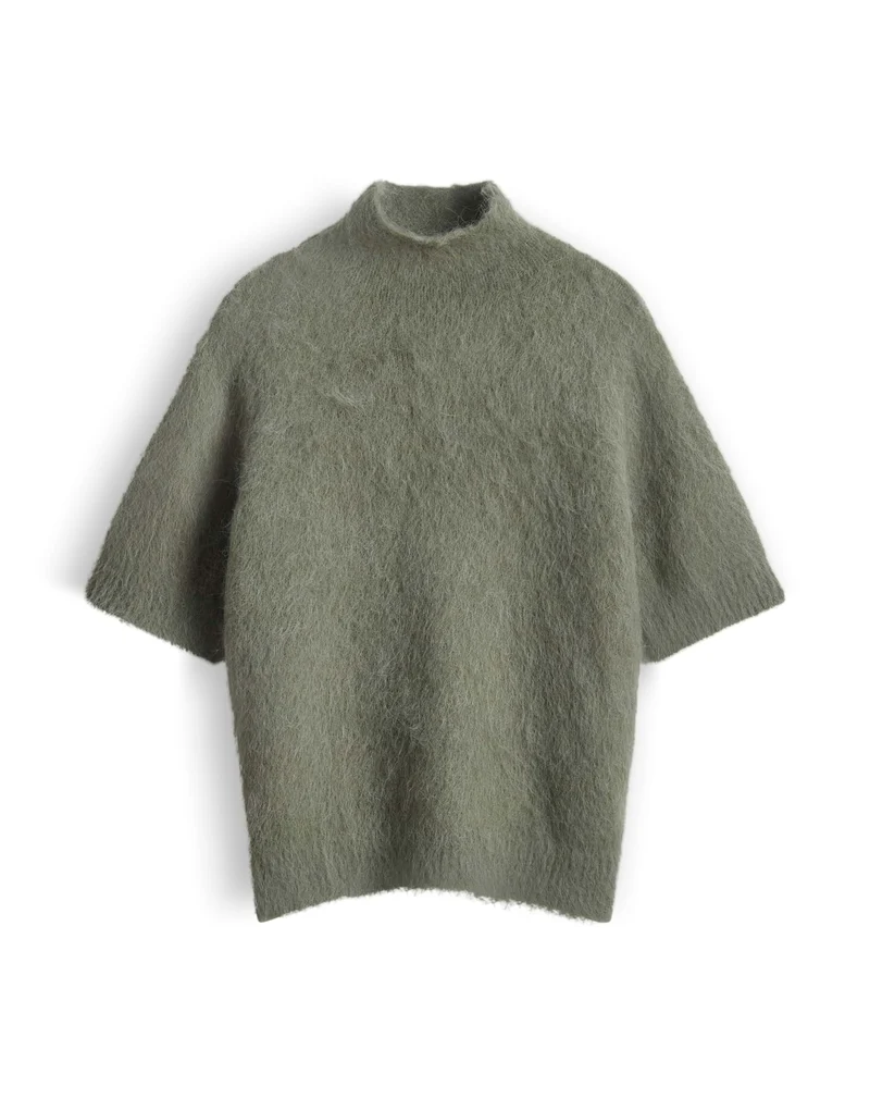 TUOMINA Boxy Strickshirt aus flauschigem Effektgarn