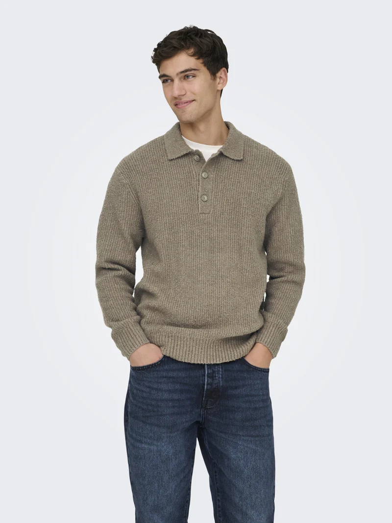 ONSDALE Pullover mit Polokragen