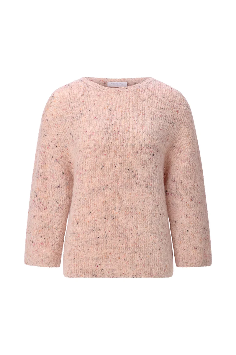 Strickpullover aus Alpaka-Mix mit Donegal-Noppen