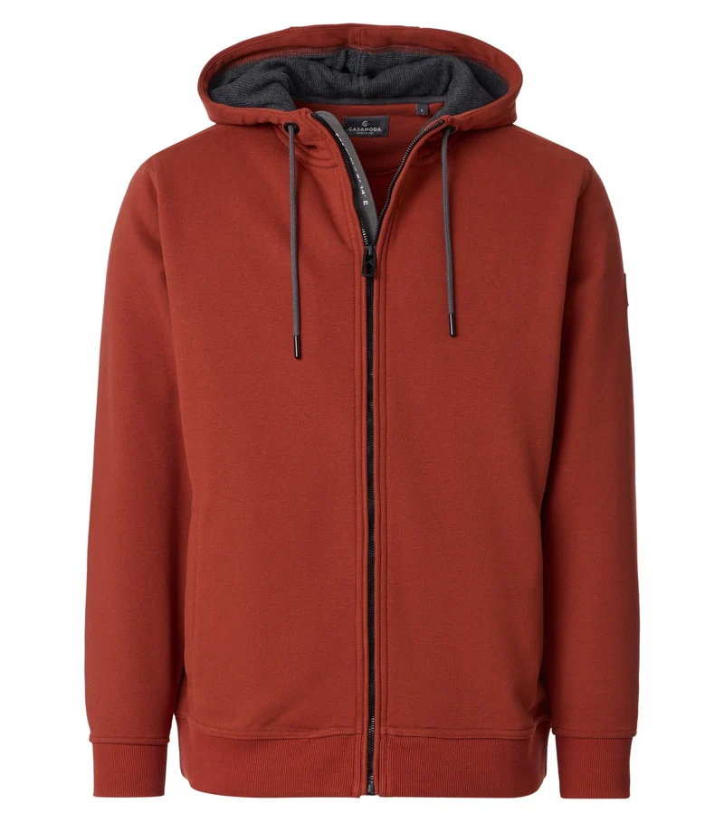 CASAMODA Sweatjacke mit Kapuze und zwei Einschubtaschen