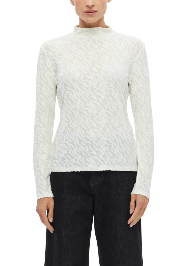 Langarmshirt mit Ausbrennermuster