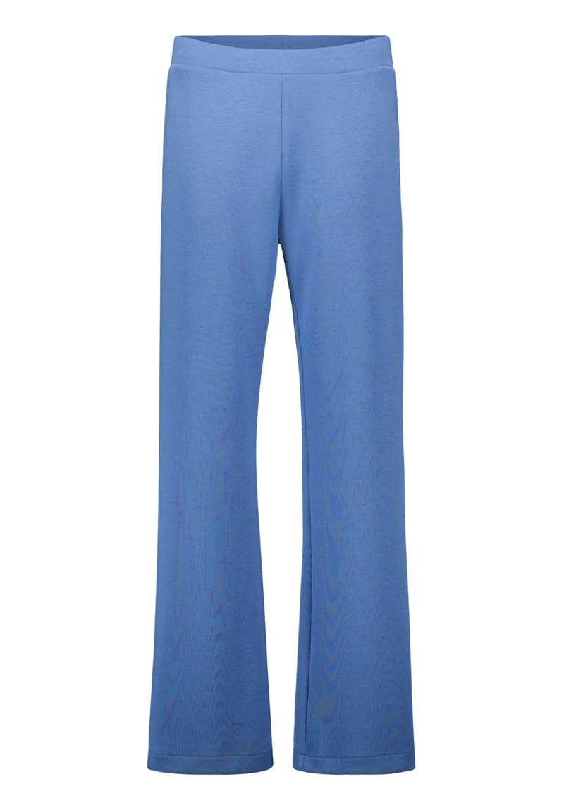 Jersey-Schlupfhose mit High-Waist und weitem Bein