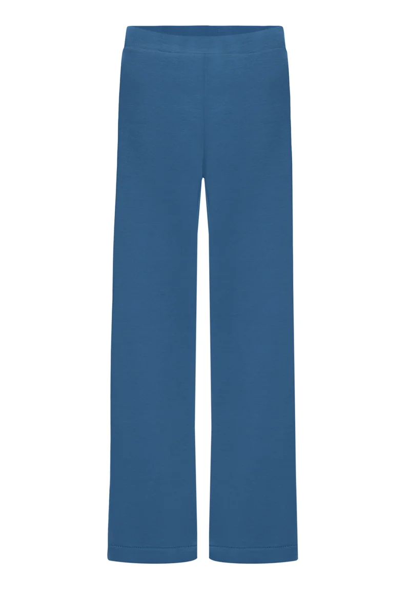 Jersey-Schlupfhose mit High-Waist und weitem Bein