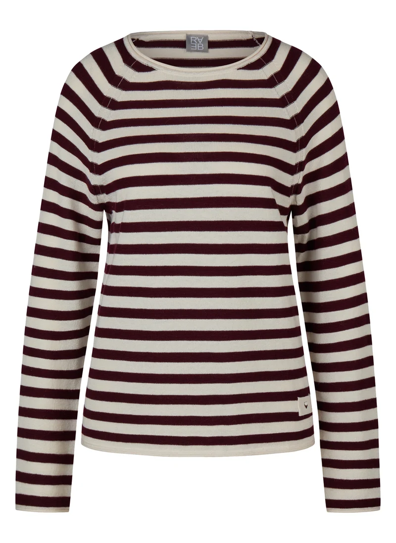 CAFE PARIS Strickpullover mit Streifen und Rundhalsausschnitt