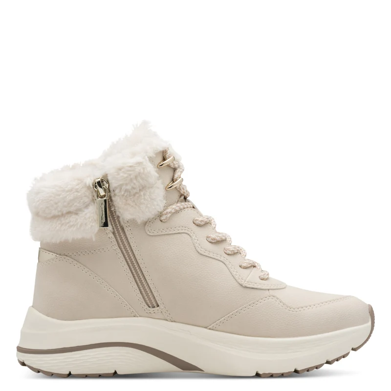 Stiefelette mit Kunstpelzkragen