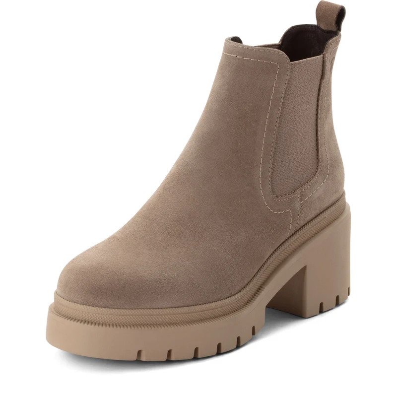 Tamaris Chelsea Boots aus Leder mit Blockabsatz und Plateau