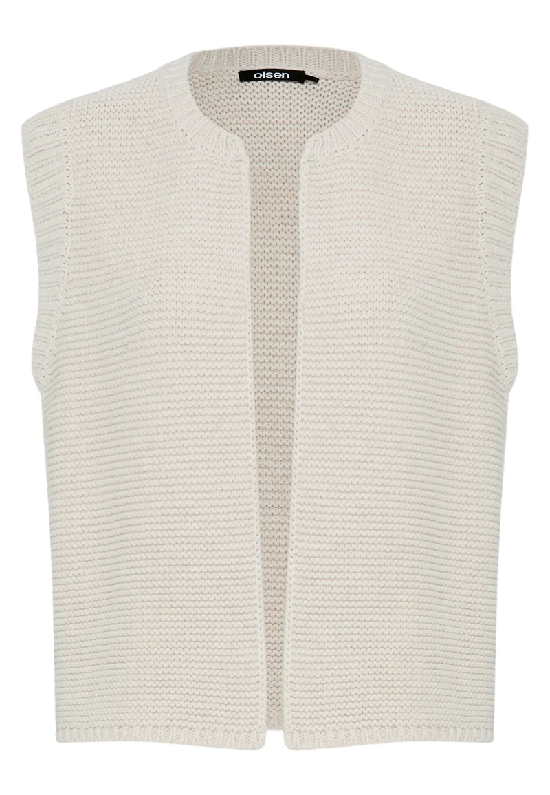 Strickweste mit strukturierter Garnoptik