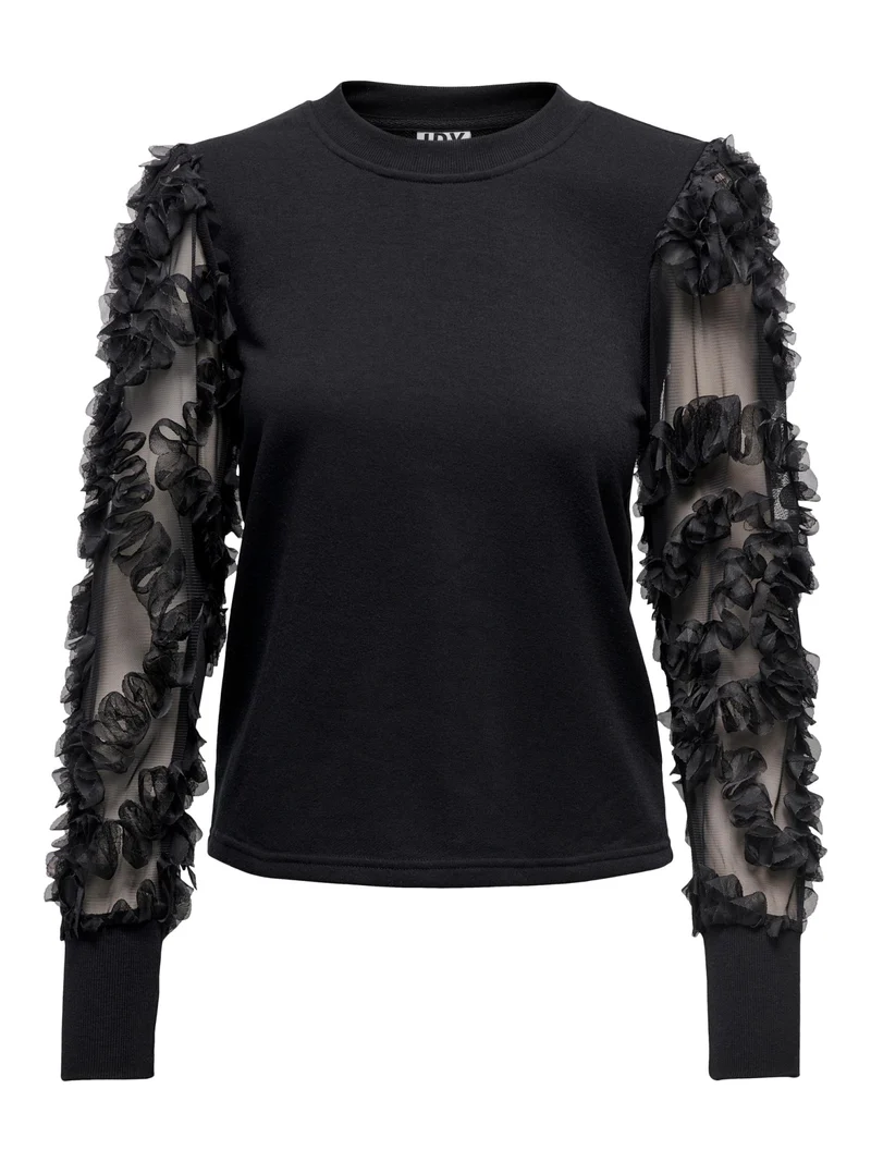 Sweatshirt mit Meshärmel
