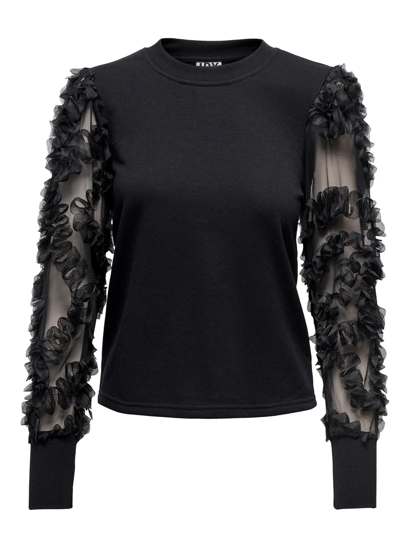Sweatshirt mit Meshärmel