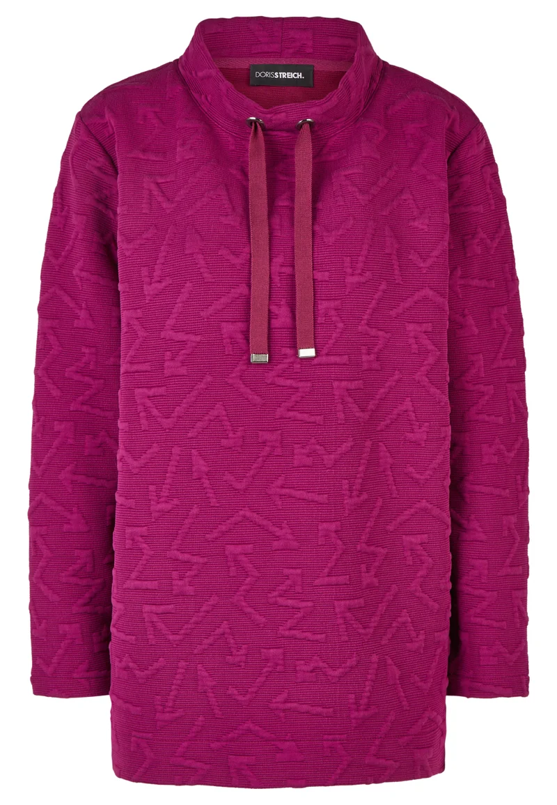 Sweatshirt mit 3D-Grafik-Jacquard und Pfeilmuster