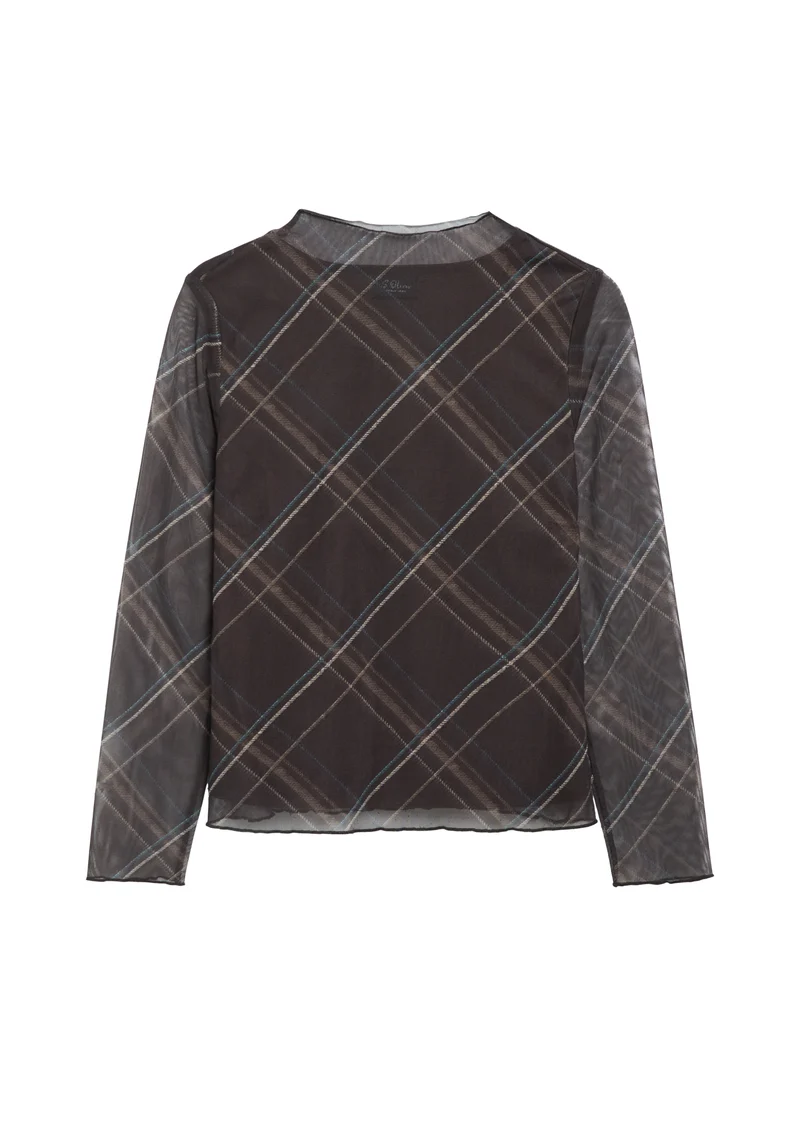 s.Oliver Langarmshirt aus Mesh mit All-over-Print