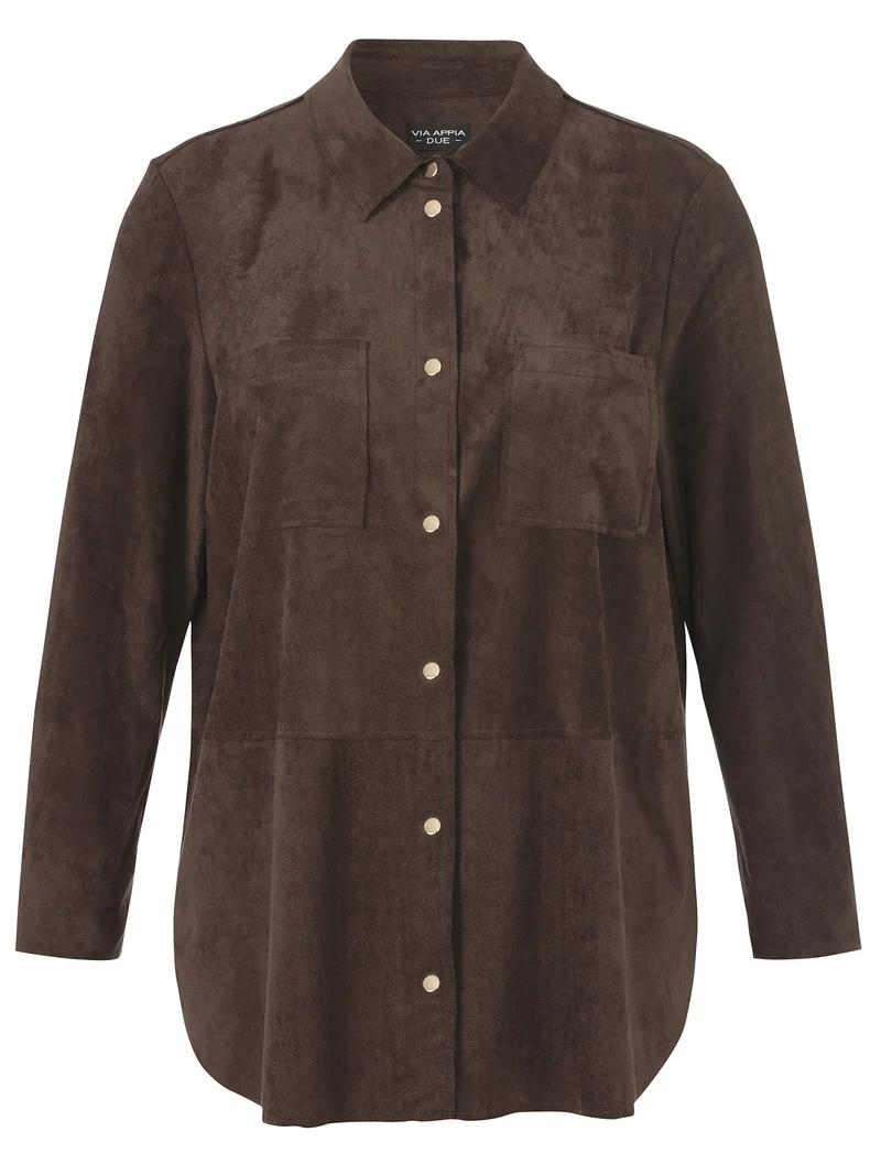 Bluse mit Hemdkragen und Langarm