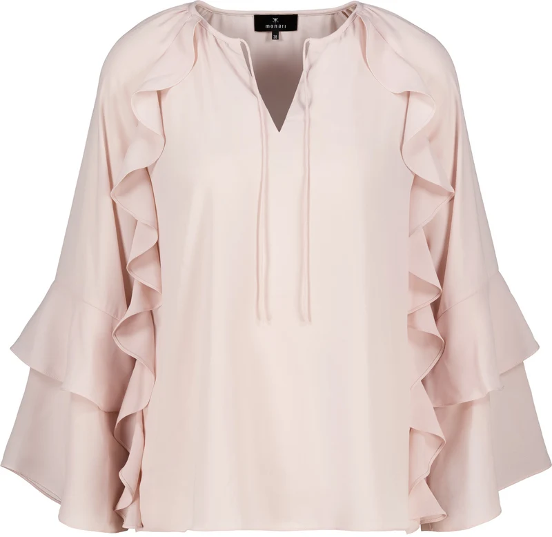 Chiffonbluse mit Rüschendetails