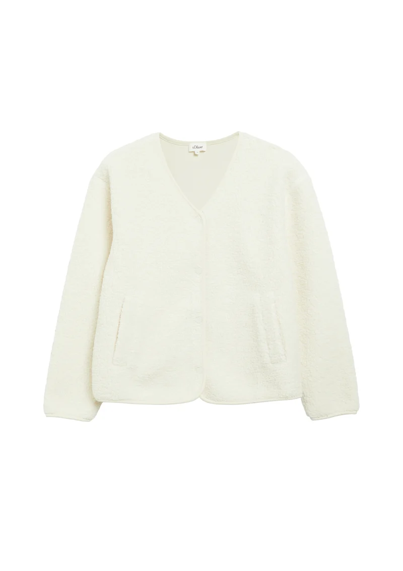 s.Oliver Sweatshirt-Jacke aus Teddy-Plüsch