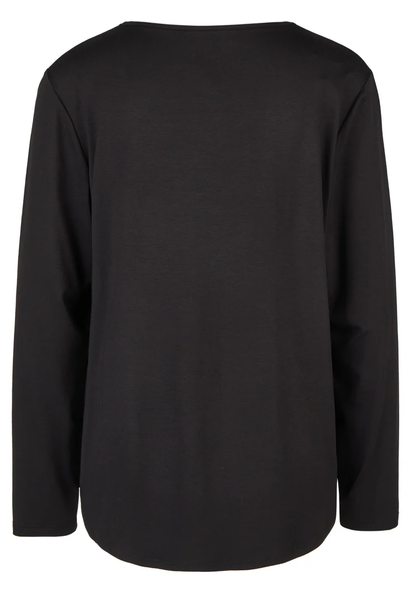 Langarmshirt mit „CHARMS“-Motiv aus Metall-Plättchen
