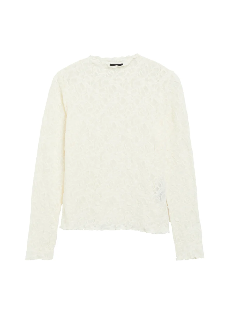 s.Oliver BLACK LABEL Langarmshirt mit Spitze