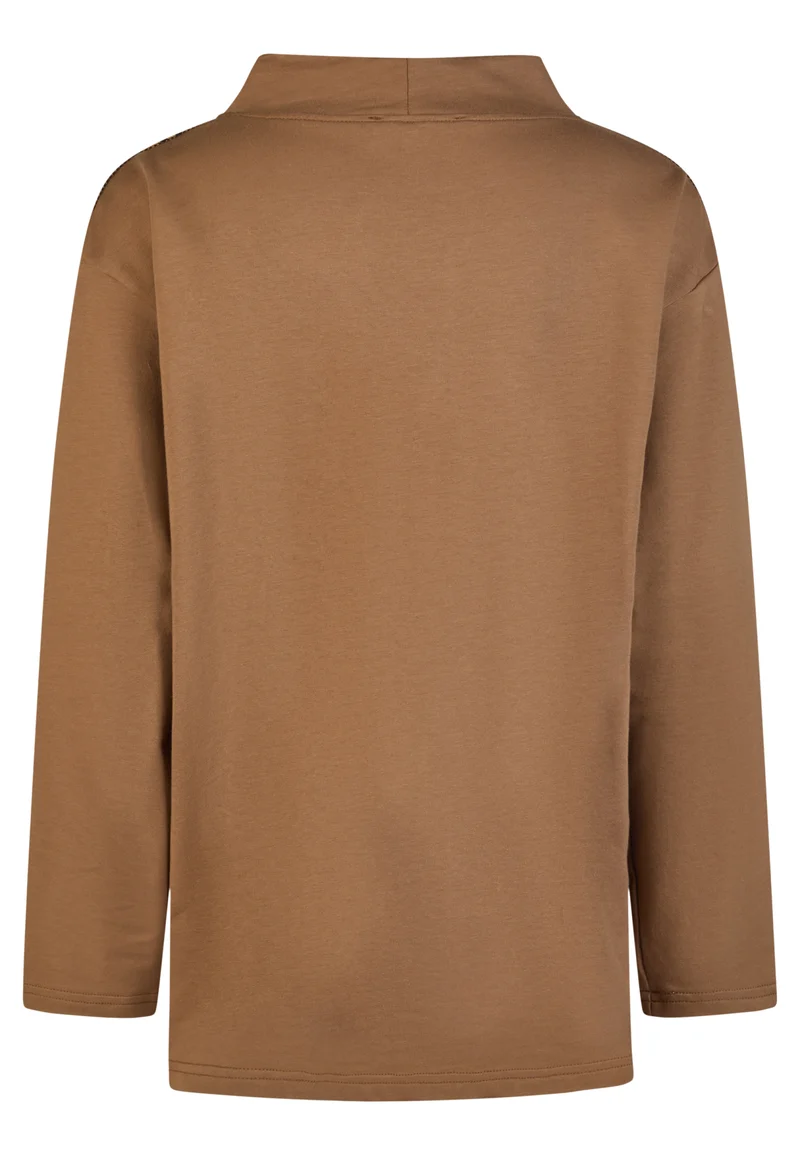 Sweatshirt mit Leo-Motiv und Metallic-Schrift