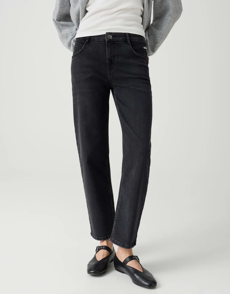 MINAH HONESTY Straight Jeans – Dark Grey