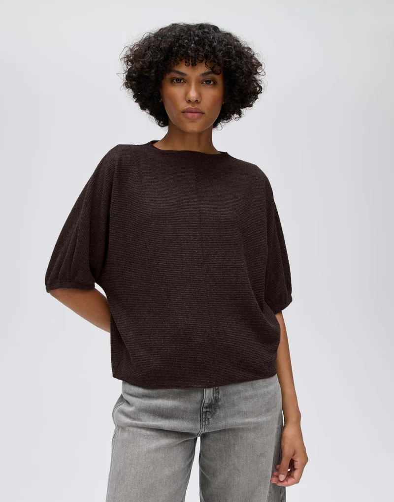 SKUPIN Boxy Jerseyshirt mit Querrippe
