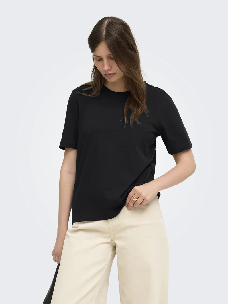ONLHAPPY Basic-T-Shirt