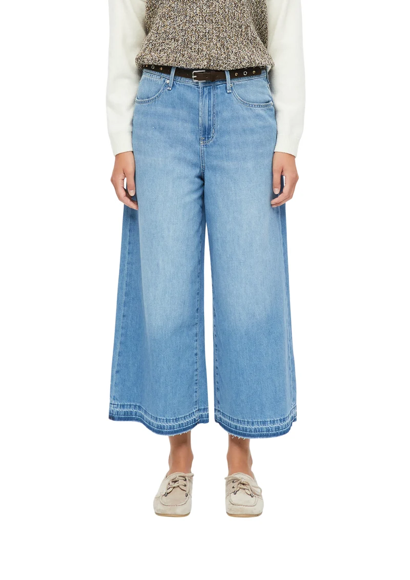 s.Oliver Culotte-Jeans mit High Rise und extra weitem Bein