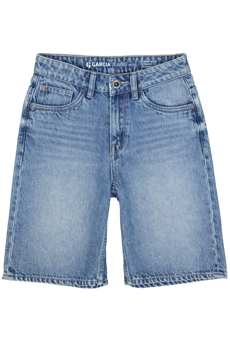 GARCIA Denim-Shorts mit geradem Bein und verstellbarem Bund