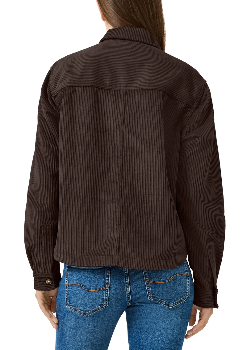 Q/S by s.Oliver Cord-Overshirt mit Pattentaschen und Loose Fit