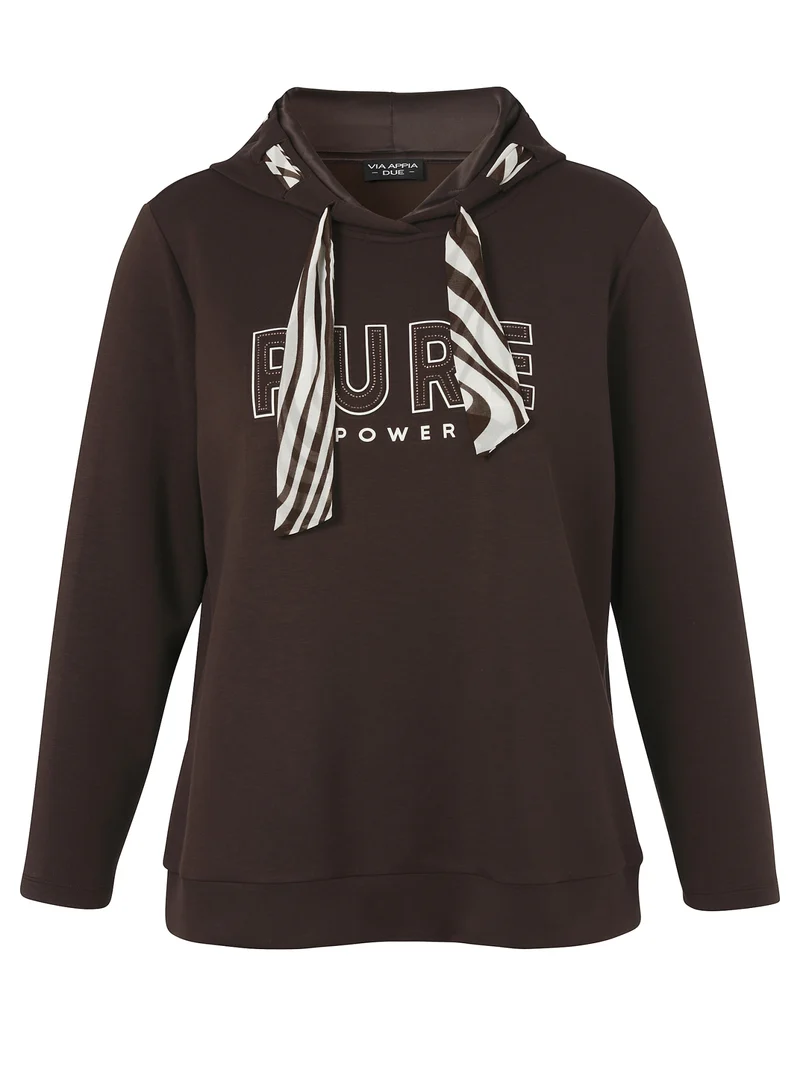 Sweatshirt mit Kapuze und Motiv