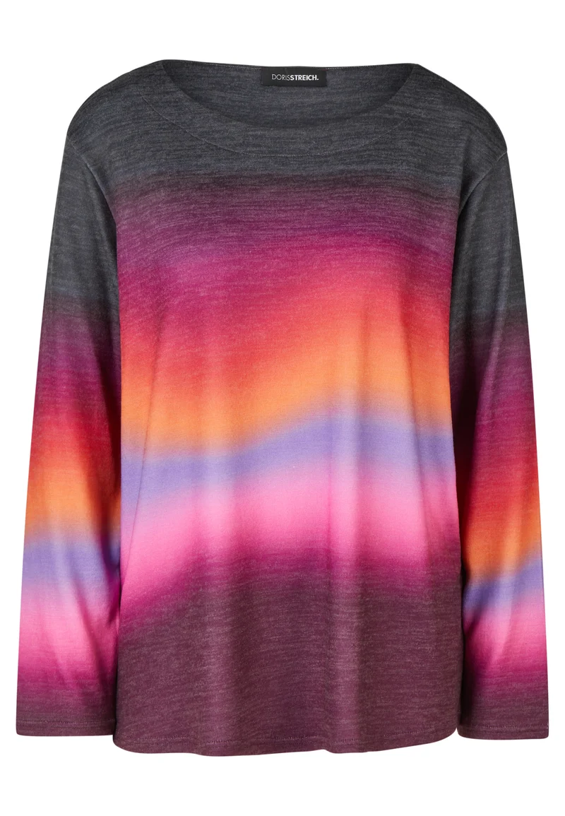 Shirt-Pulli mit Farbverlauf-Print und Cashmere-Touch