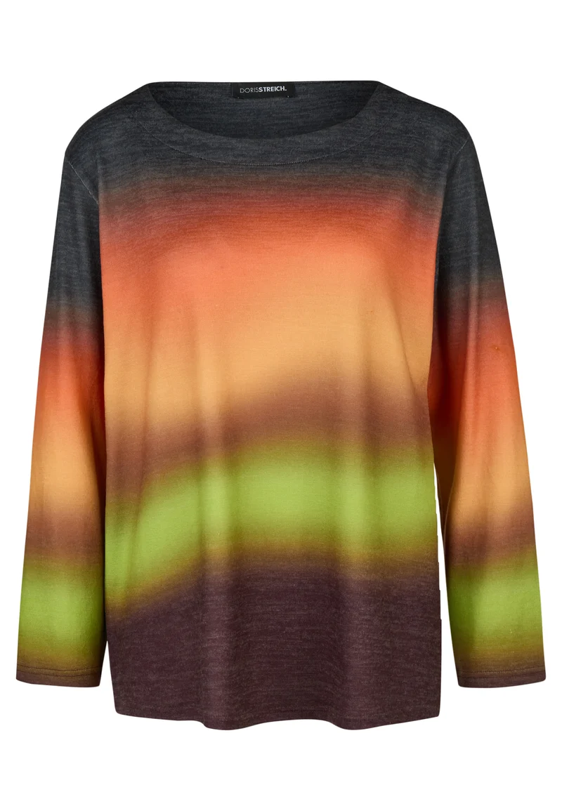 Shirt-Pulli mit Farbverlauf-Print und Cashmere-Touch