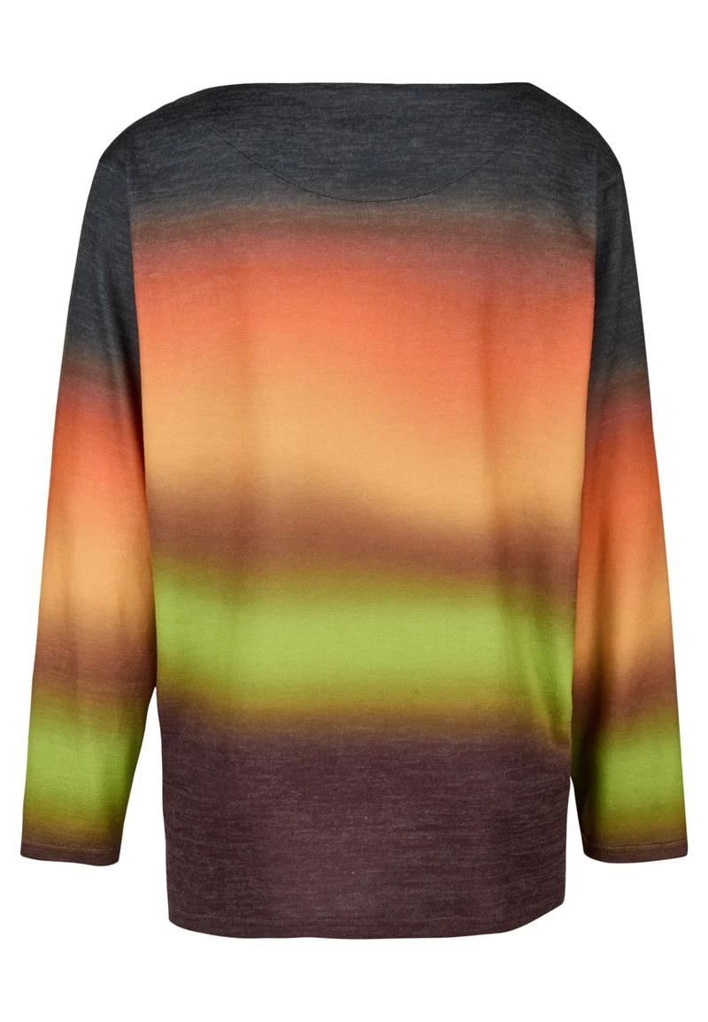 Shirt-Pulli mit Farbverlauf-Print und Cashmere-Touch