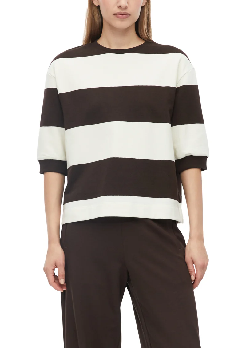 s.Oliver Gestreiftes Sweatshirt mit Rippblende