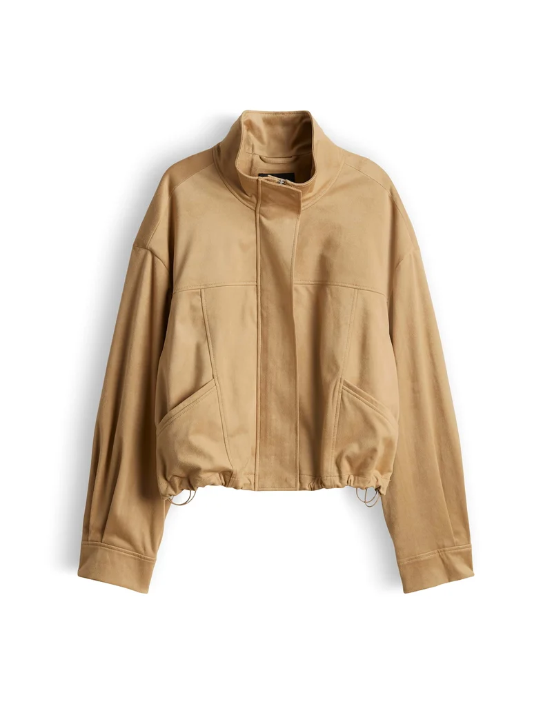 NEILA Blouson mit samtiger Velours-Optik und Ballonsaum