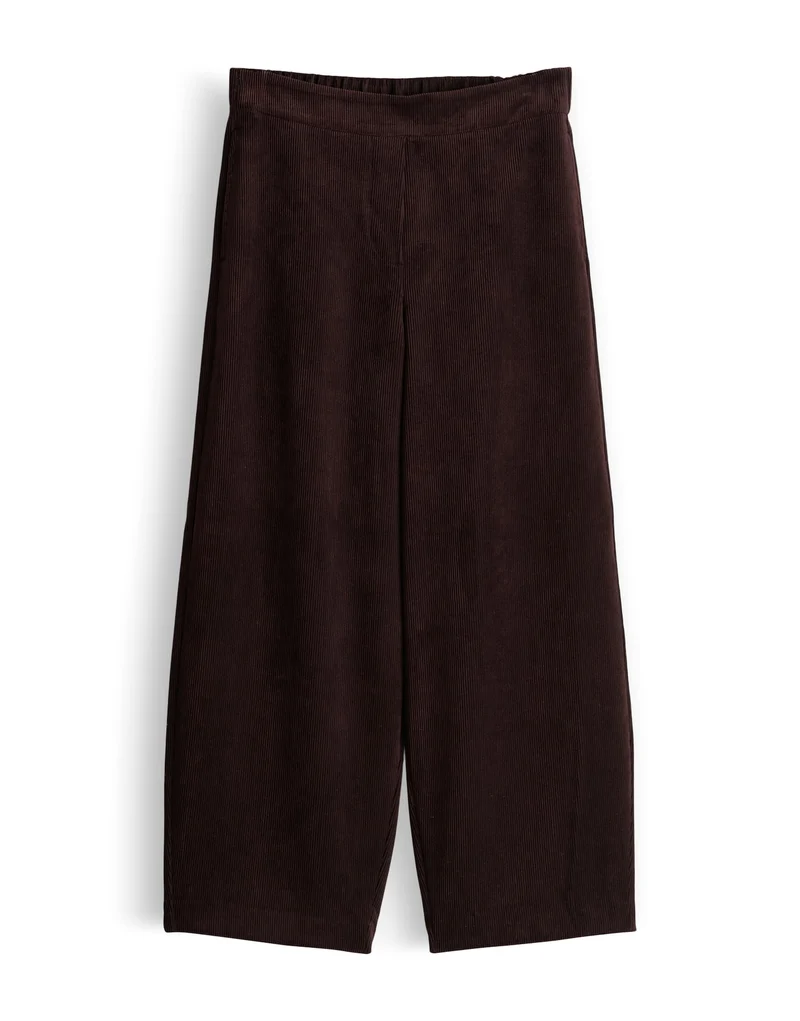 CISILIA CURVED CORDUROY Barrel Pants aus Feincord