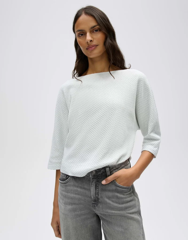 SASSONI Jerseyshirt in Strick-Optik