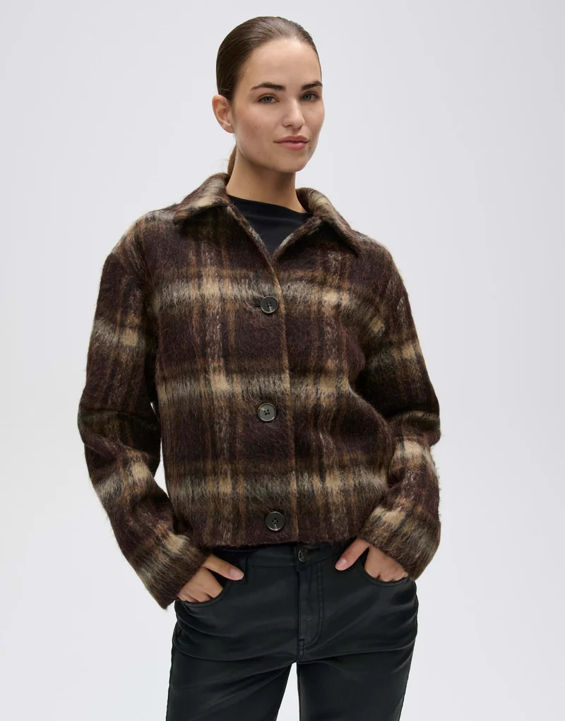 HAKARO HERITAGE Karo-Jacke aus Wollmix