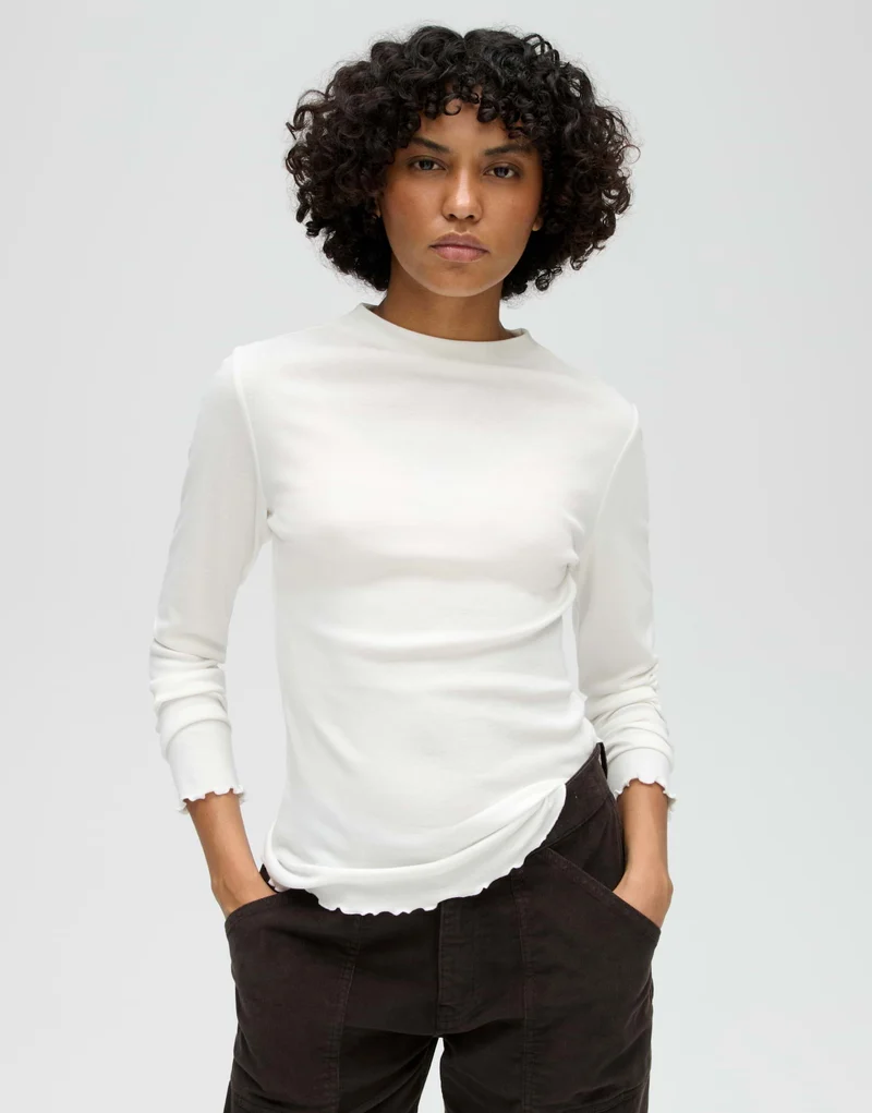 SONINCHEN Slim Rippshirt aus Jersey