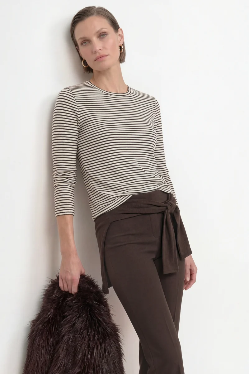 Slim-Fit Longsleeve mit Querstreifen