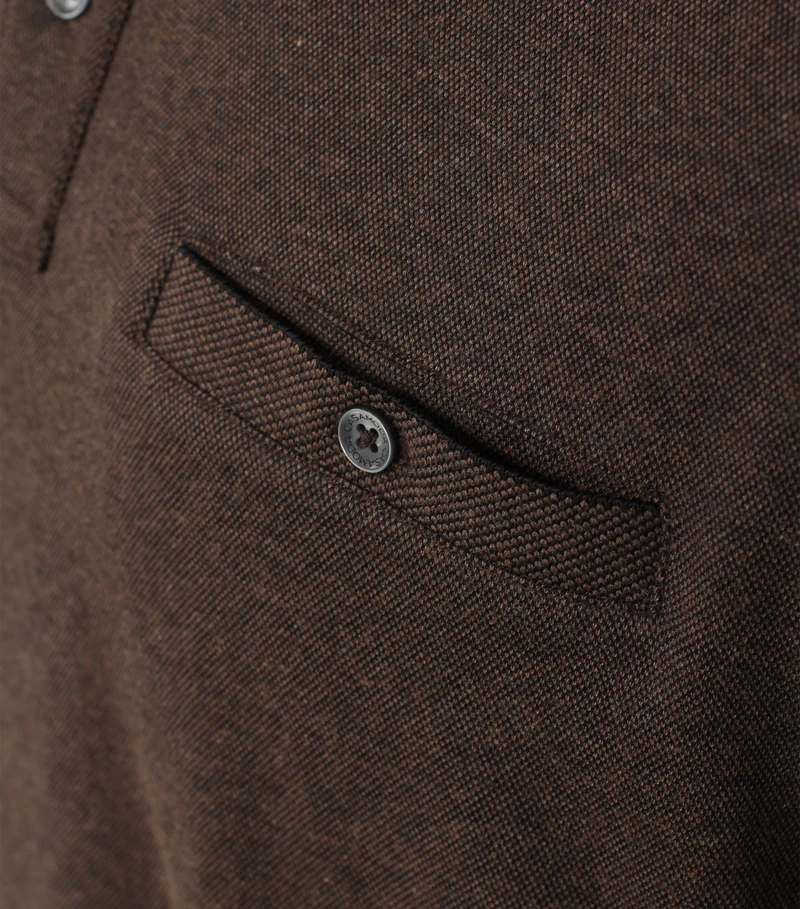 Langarm-Polo-Shirt mit Brusttasche