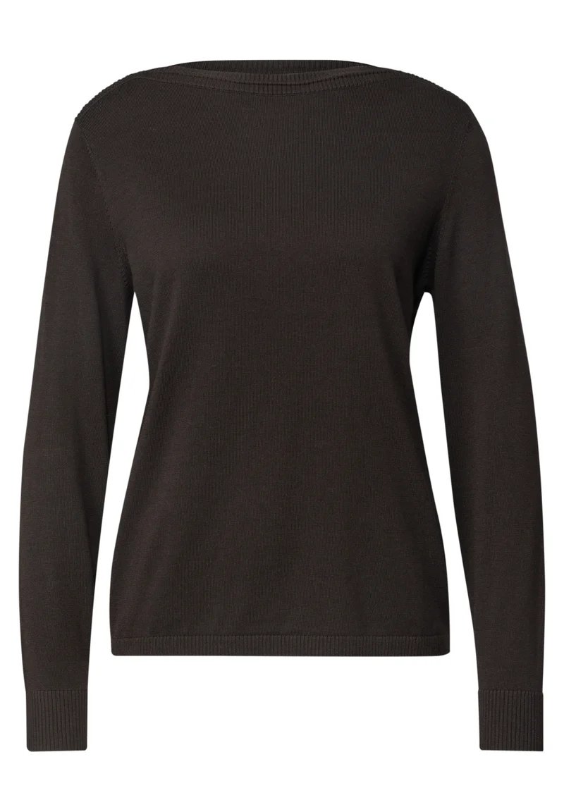 Basic Pullover mit U-Boot-Ausschnitt