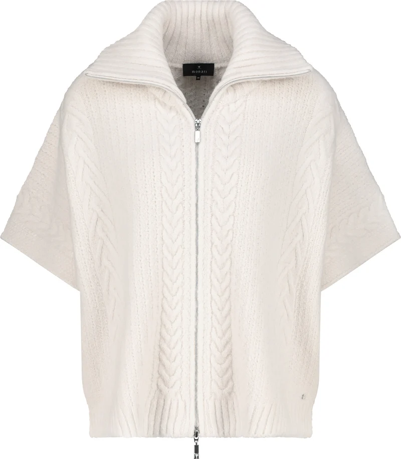 Strickcape mit Zopfmuster