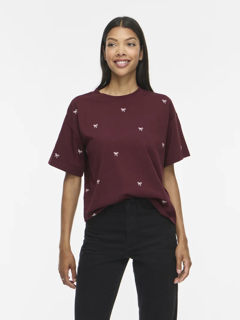 VIMONIE T-Shirt mit Stickerei