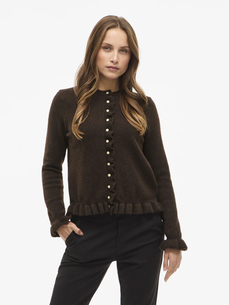 VIJACIA CARDIGAN MIT RÜSCHEN